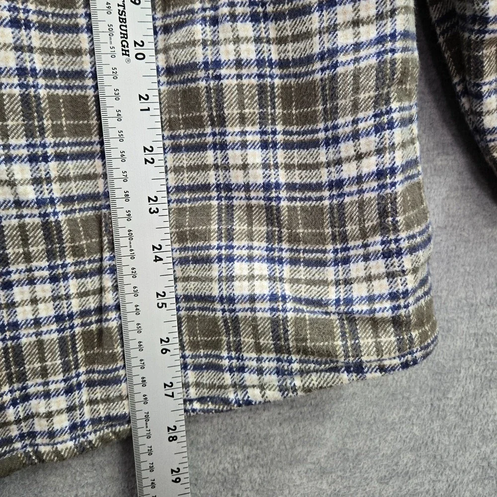 Levi's‎ Men Jacket Medium Brown Plaid Quilted Lined Shacket Pockets